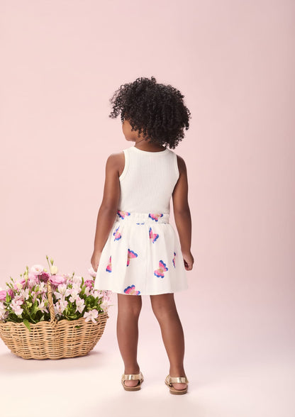 Conjunto Infantil Menina Branco Borboletas Momi
