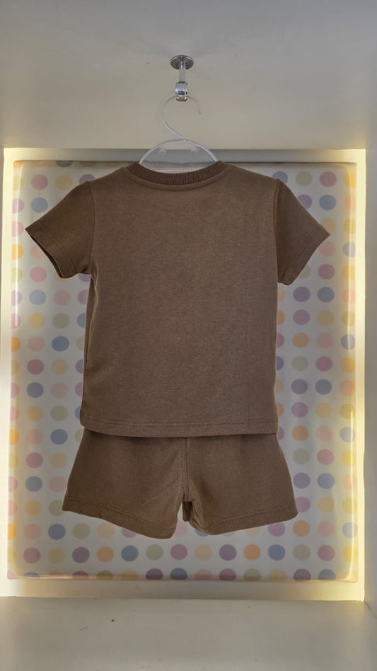 Conjunto Bebê Menino Marrom Buá