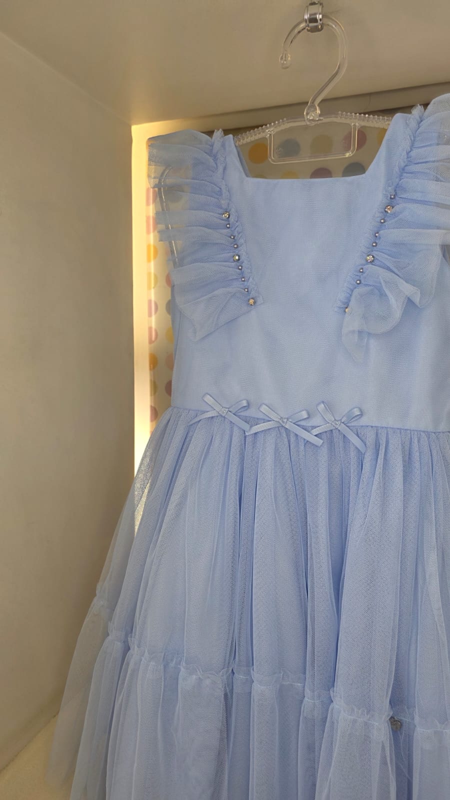 Vestido Infantil Azul Glamour Petit Cherie