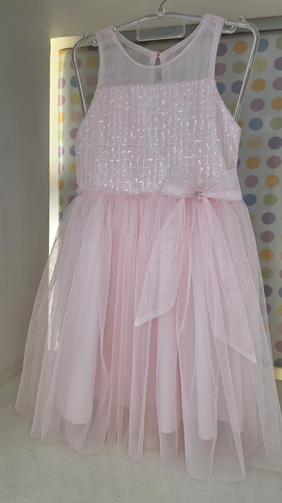 Vestido Infantil Rosa Sutil Petit Cherie