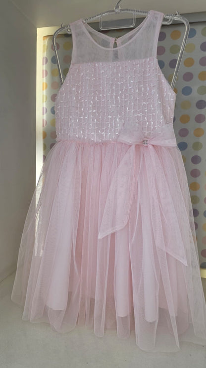 Vestido Infantil Rosa Sutil Petit Cherie