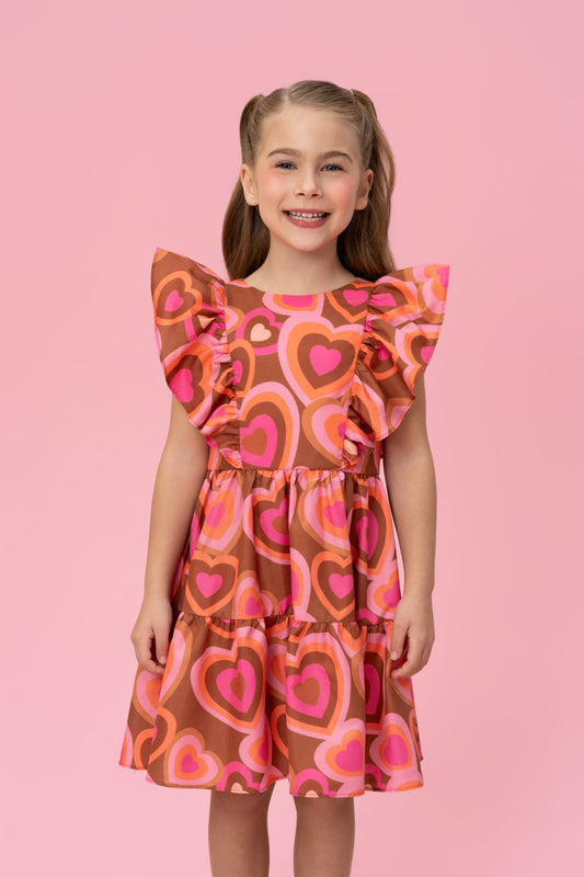 Vestido Infantil Corações Mon Sucré