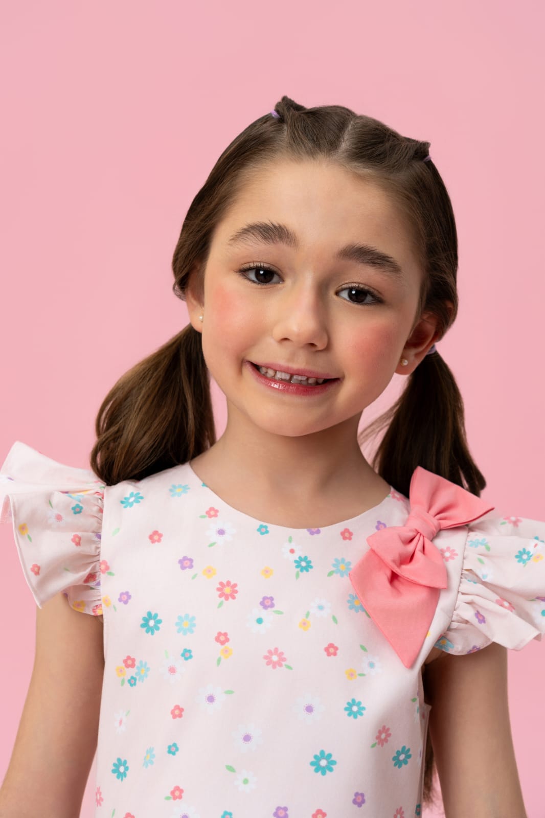 Vestido Infantil Rosa Lúdico Buá