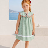 Vestido Infantil Verde Listrado Buá