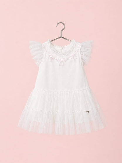 Vestido Bebê Branco Laços Petit Cherie