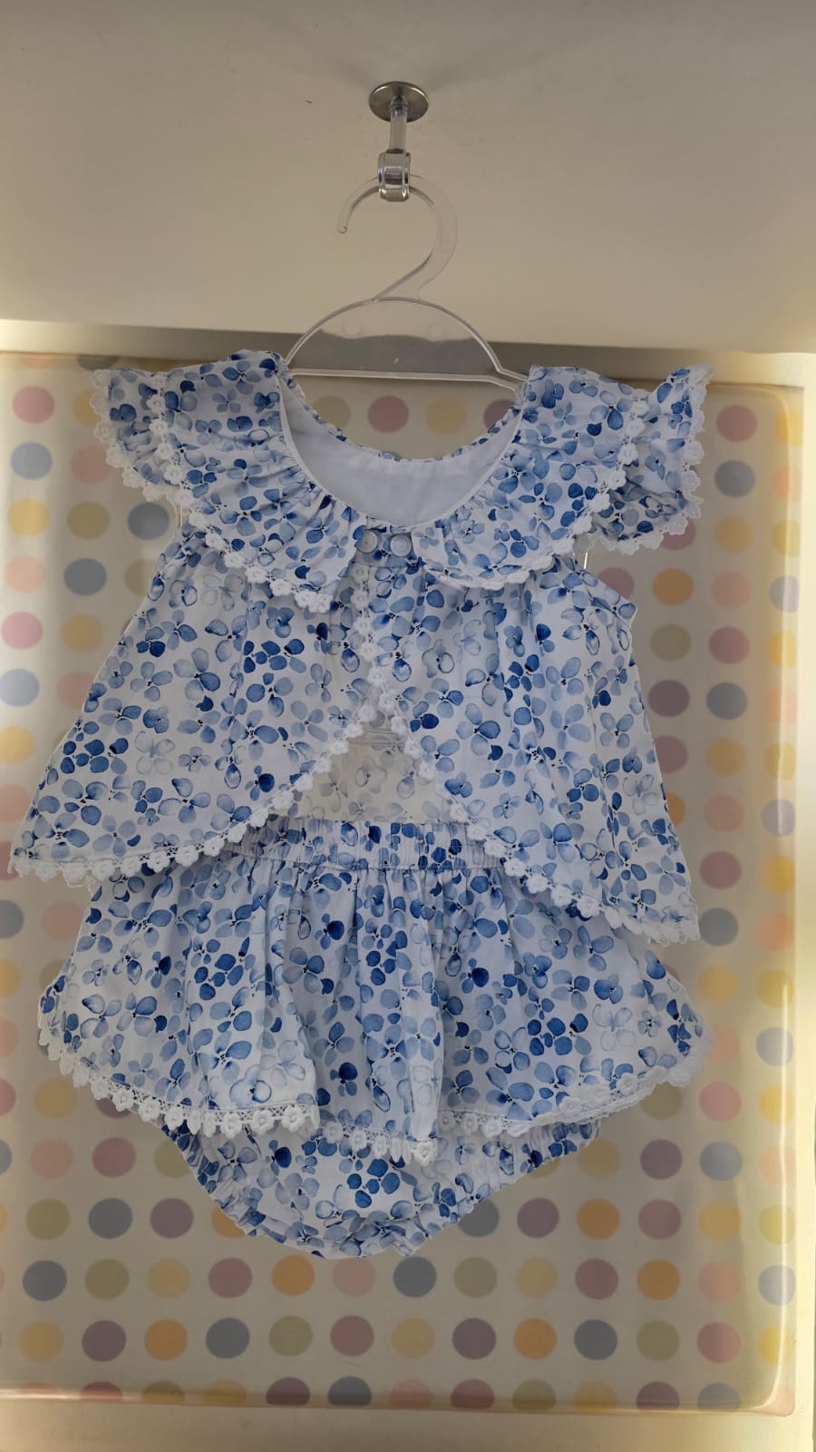 Conjunto Bebê Flores Azul UM+UM