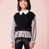 Camisa Infantil c/Colete Preto Momi
