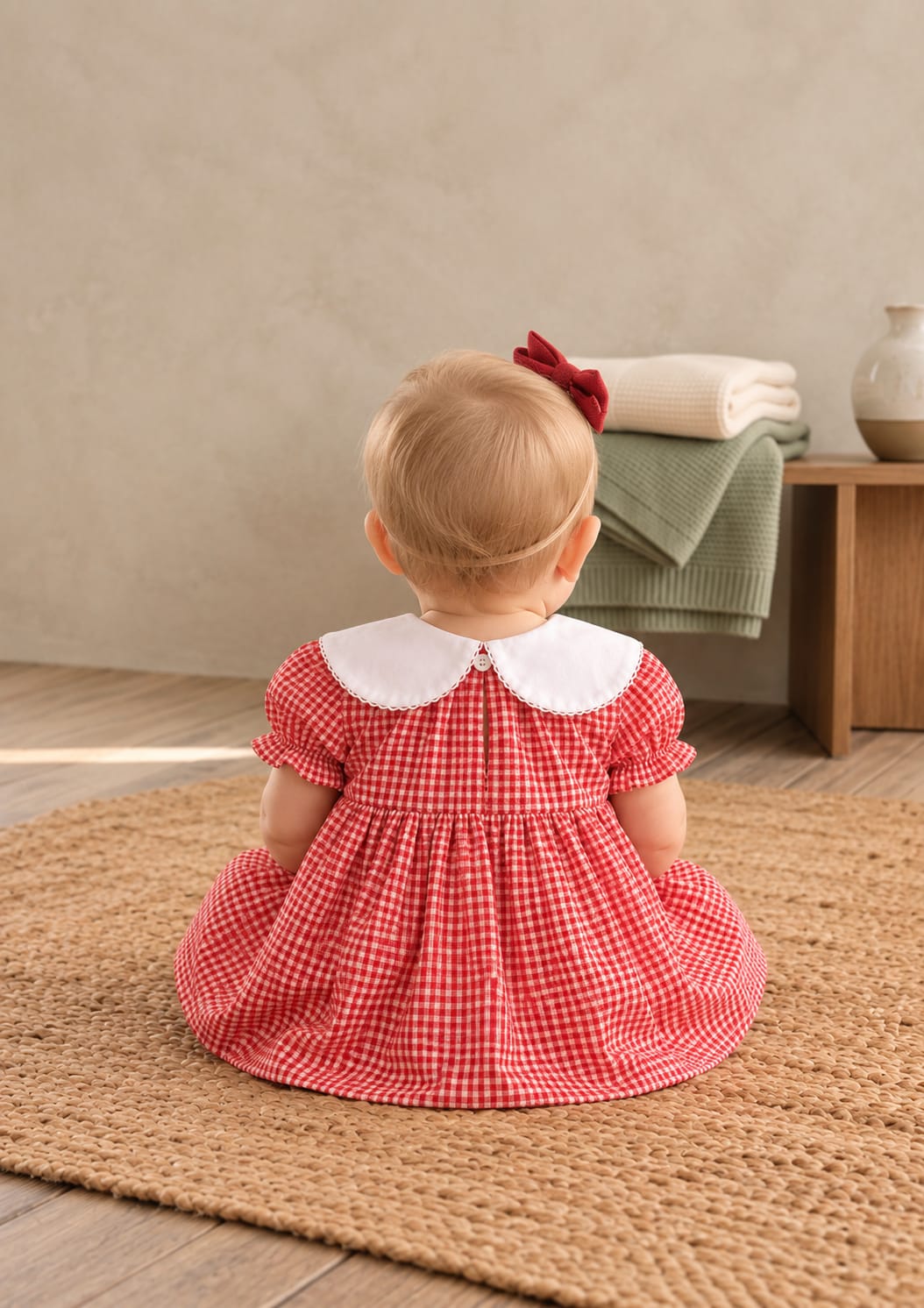 Vestido Bebê Xadrez Morango Buá