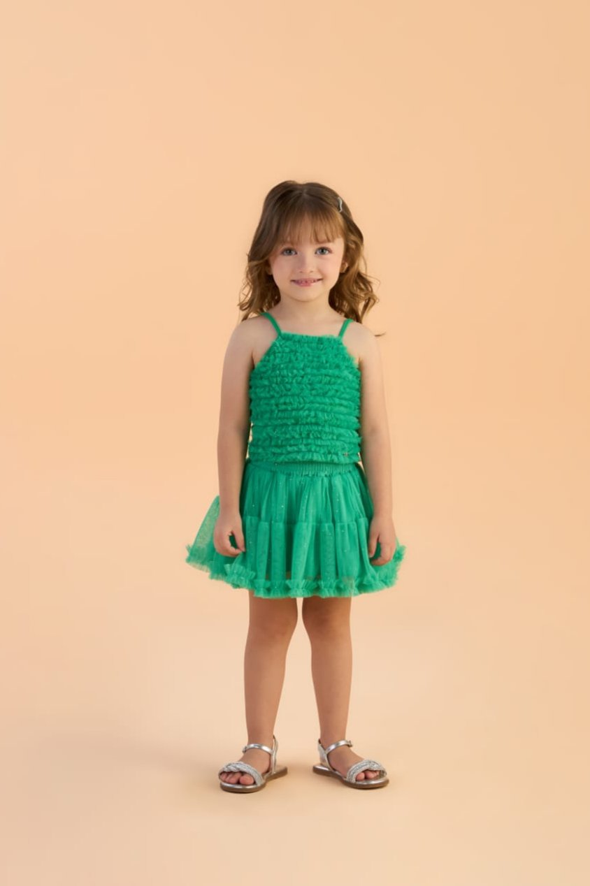 Conjunto Frufru Verde Petit Cherie