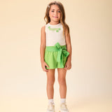 Conjunto Infantil Menina Verde Laço Momi