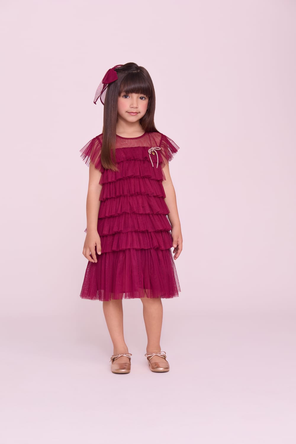 Vestido Infantil Marsala Buá