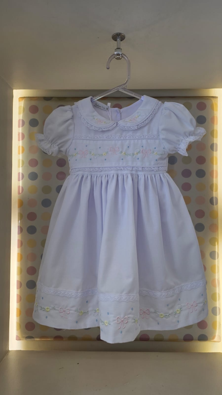 Vestido Bebê Branco Bordado Buá