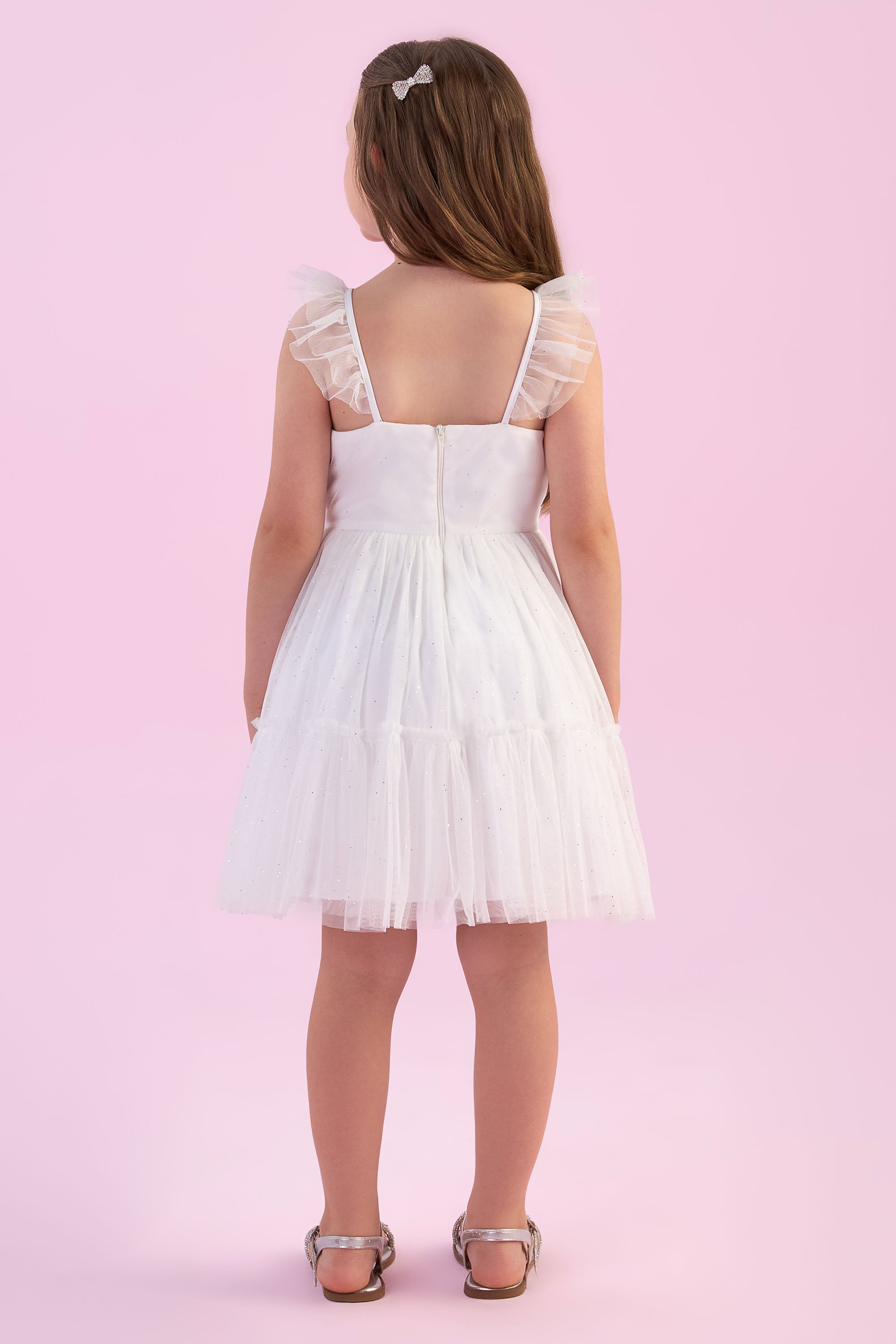Vestido Infantil Tule Cristal Petit Cherie