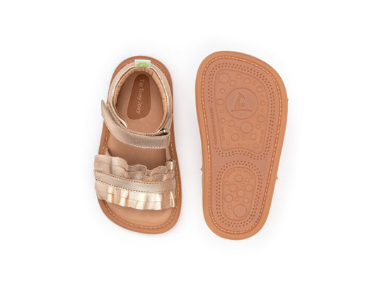 Sandália Bebê Feminina Dourada Tip Toey Joey