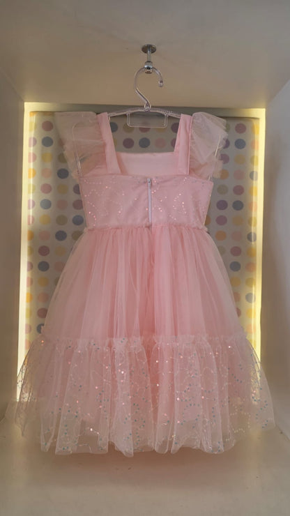Vestido Infantil Rosa Coral Petit Cherie