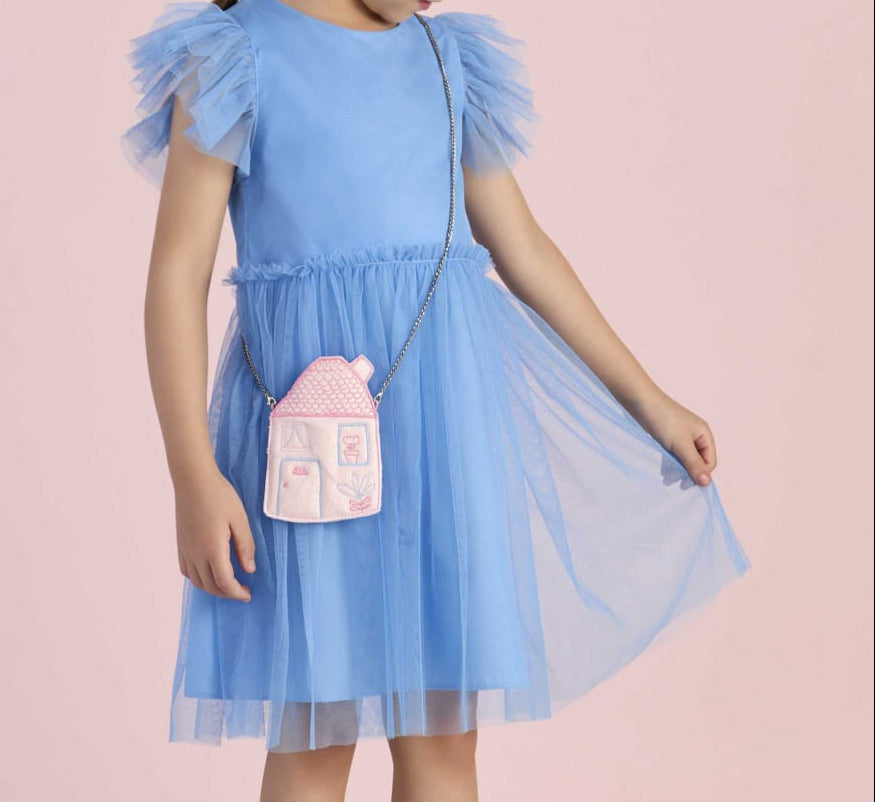 Vestido Azul Bolsinha Mon Sucré