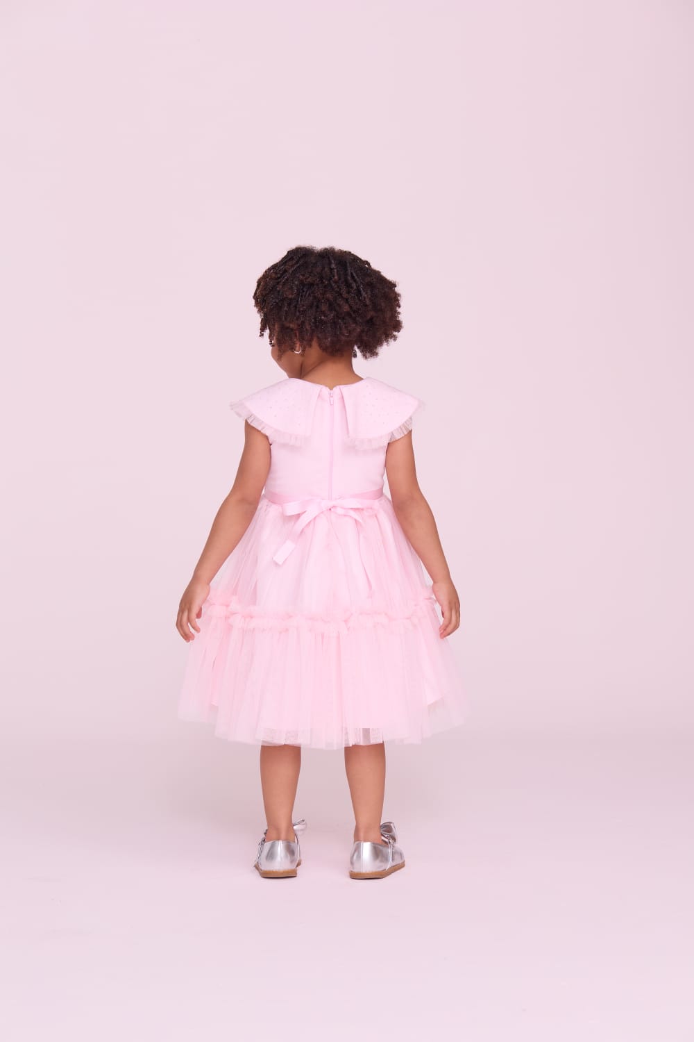Vestido Infantil Gola Strass Buá