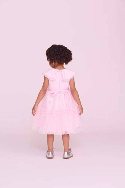 Vestido Infantil Gola Strass Buá