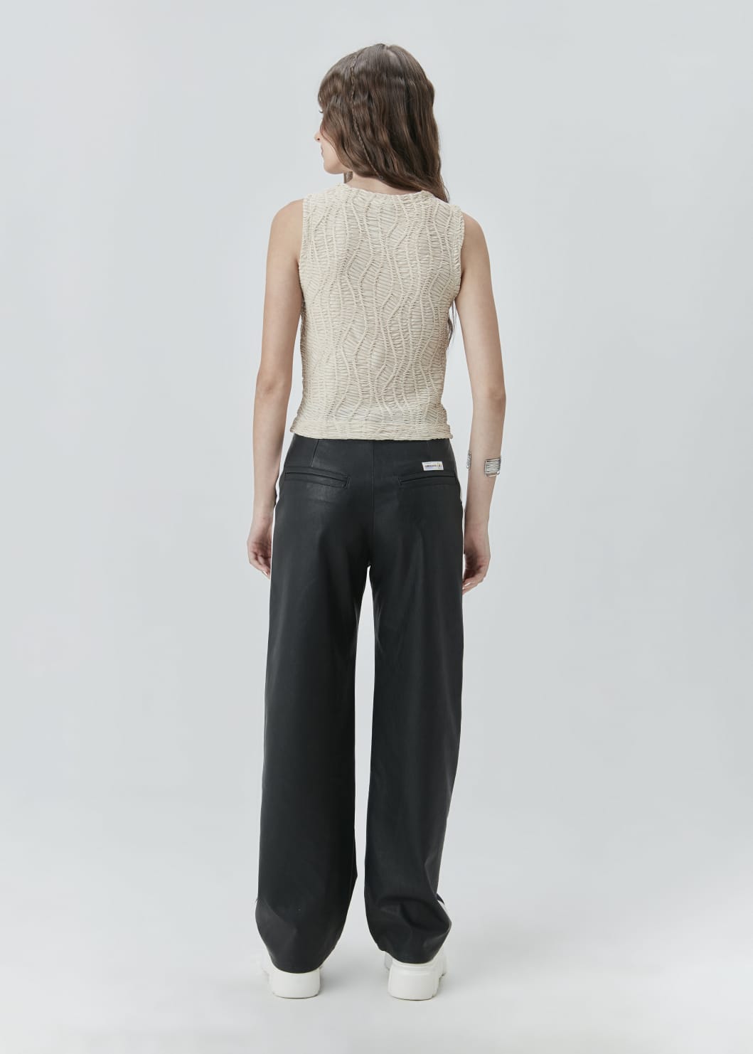 Cropped Malha Bege Two In