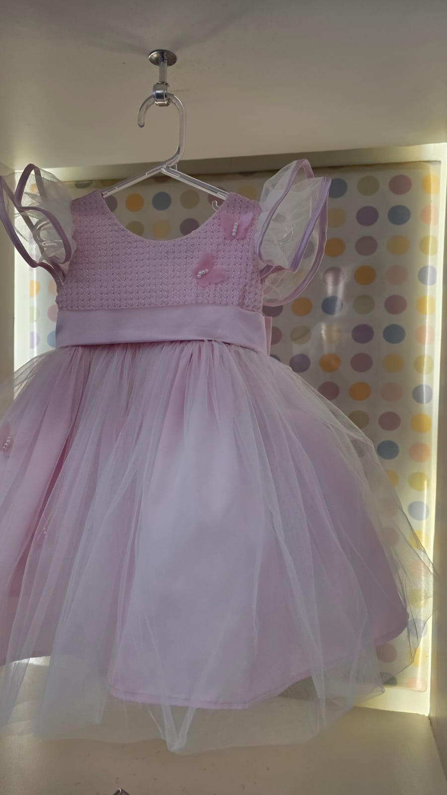 Vestido Bebê Rosa Borboleta Buá