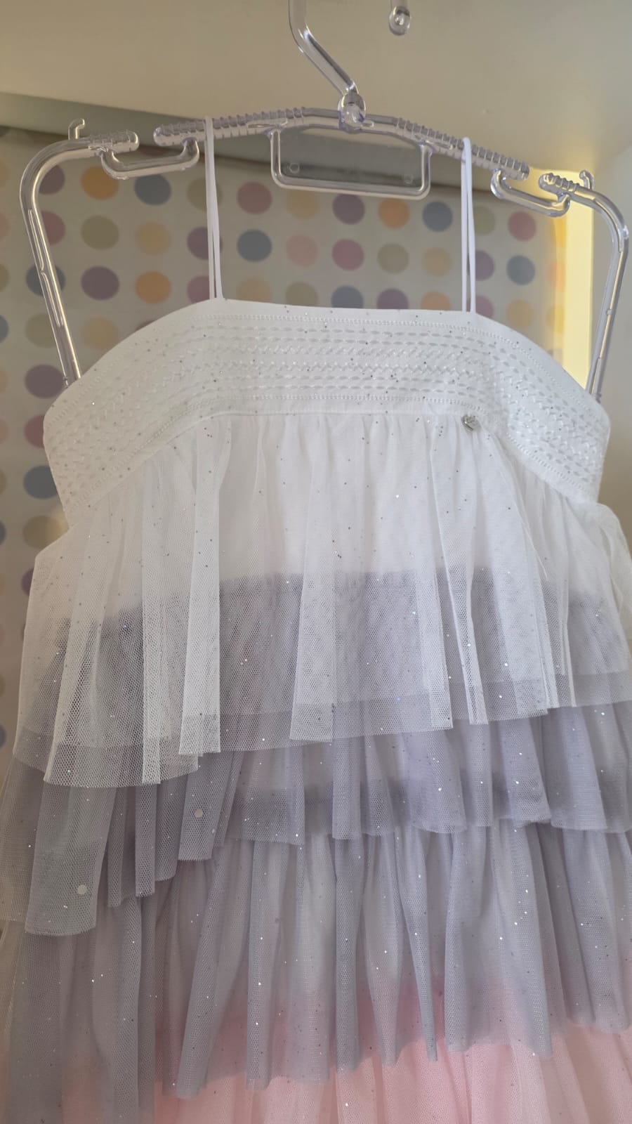Vestido Infantil Tricolor Glitter Petit Cherie