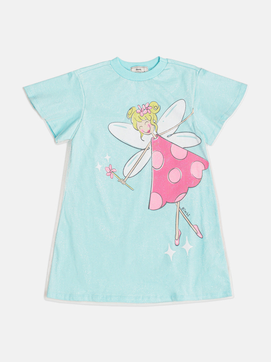 Vestido Infantil Azul Fada Buá