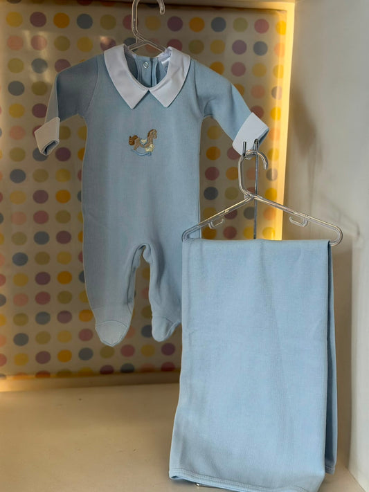 Macacão Baby Azul Cavalinho Buá