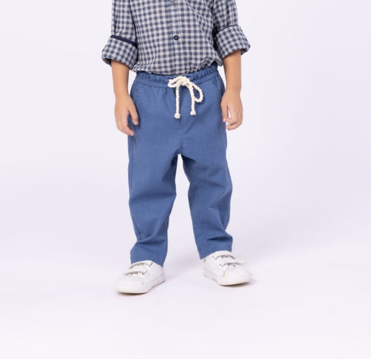 Calça Linho Azul UM+UM