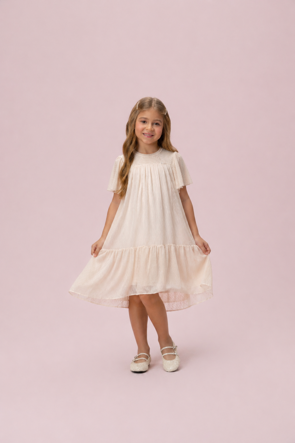 Vestido Infantil Creme Petit Cherie