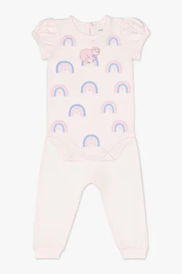 Conjunto Preguiça Rosa Dedeka