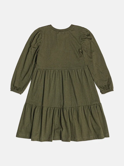 Vestido Infantil Verde Laço Momi