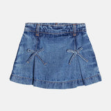 Saia Short Jeans Laços Momi