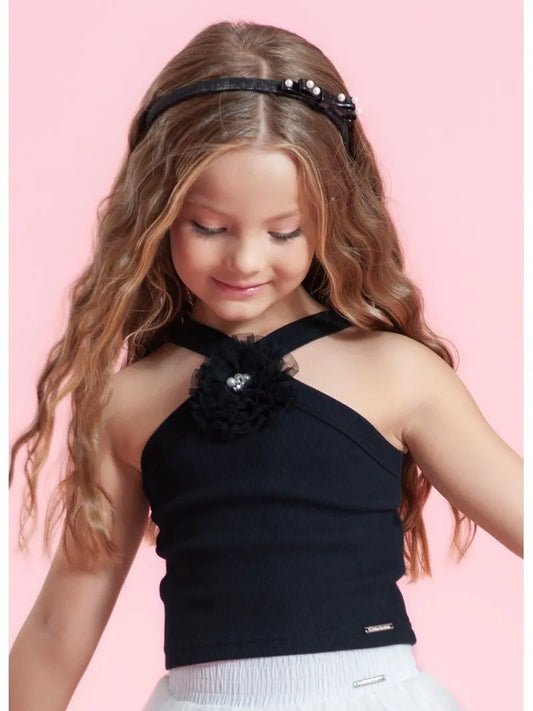 Cropped Flor Tule Pituchinhus