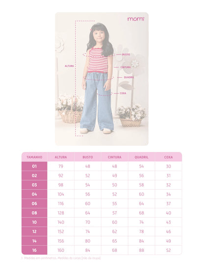 Conjunto Infantil Menina Rosa Sorvete Momi