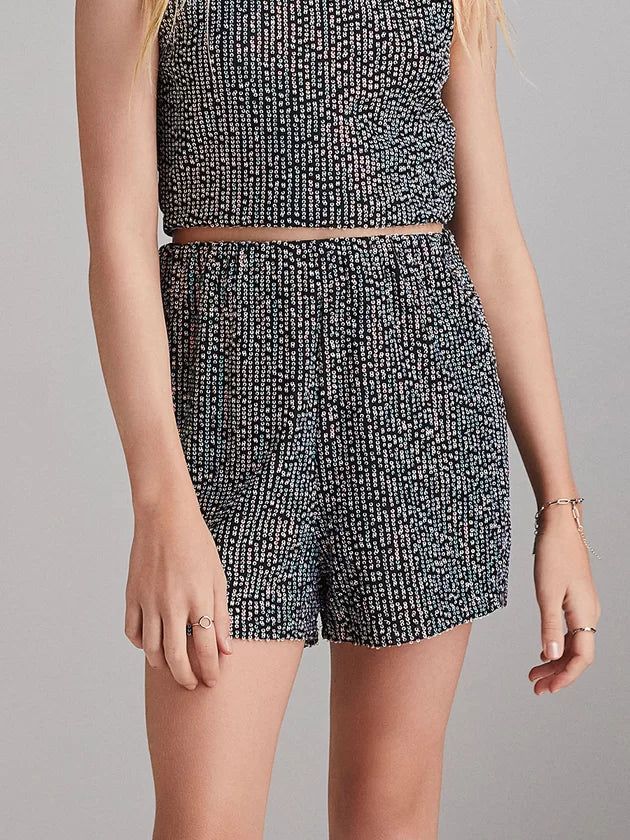 Short Paetê Preto Iam Authoria