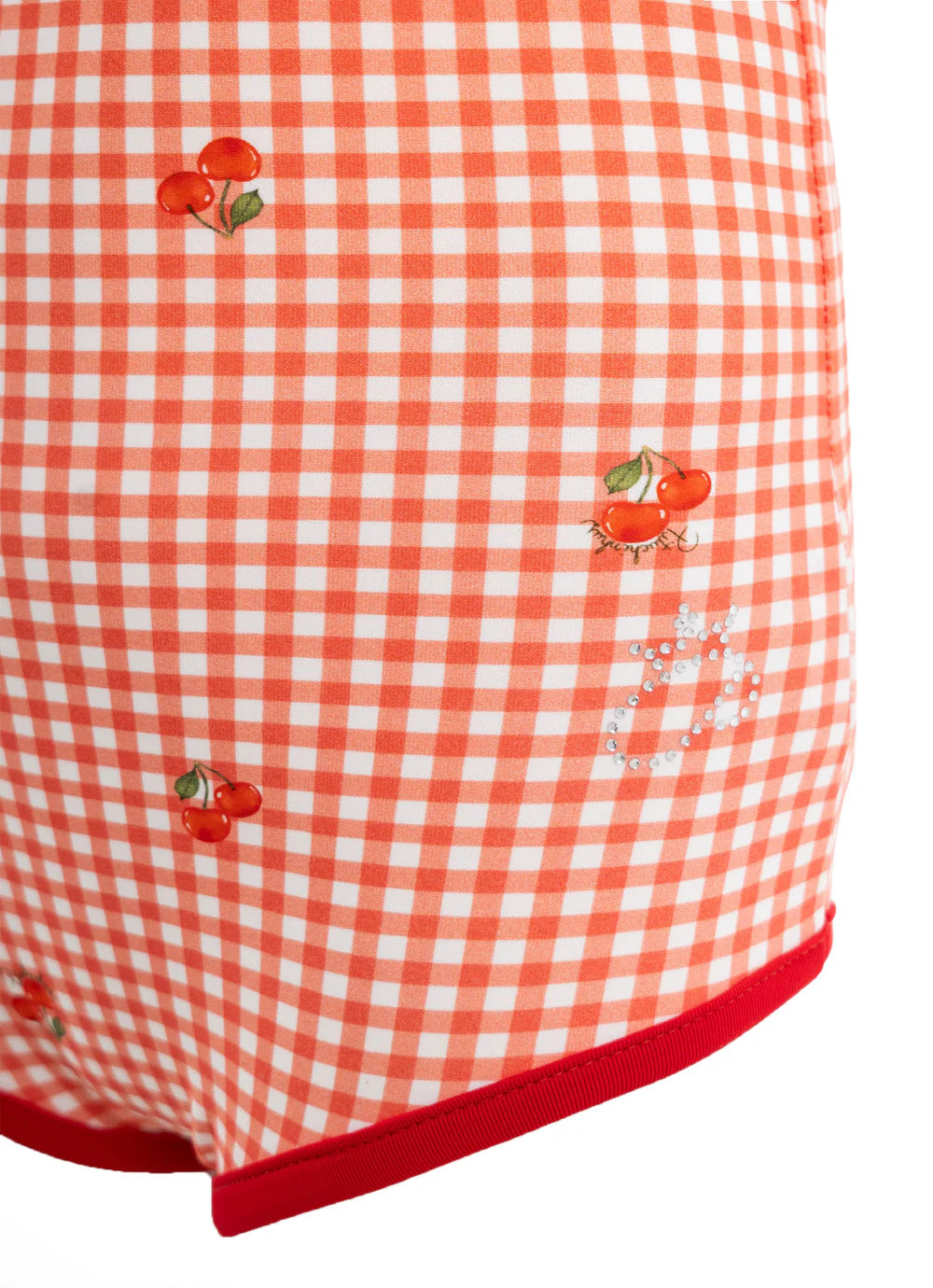 Maiô Infantil Xadrez Cereja Pituchinhus