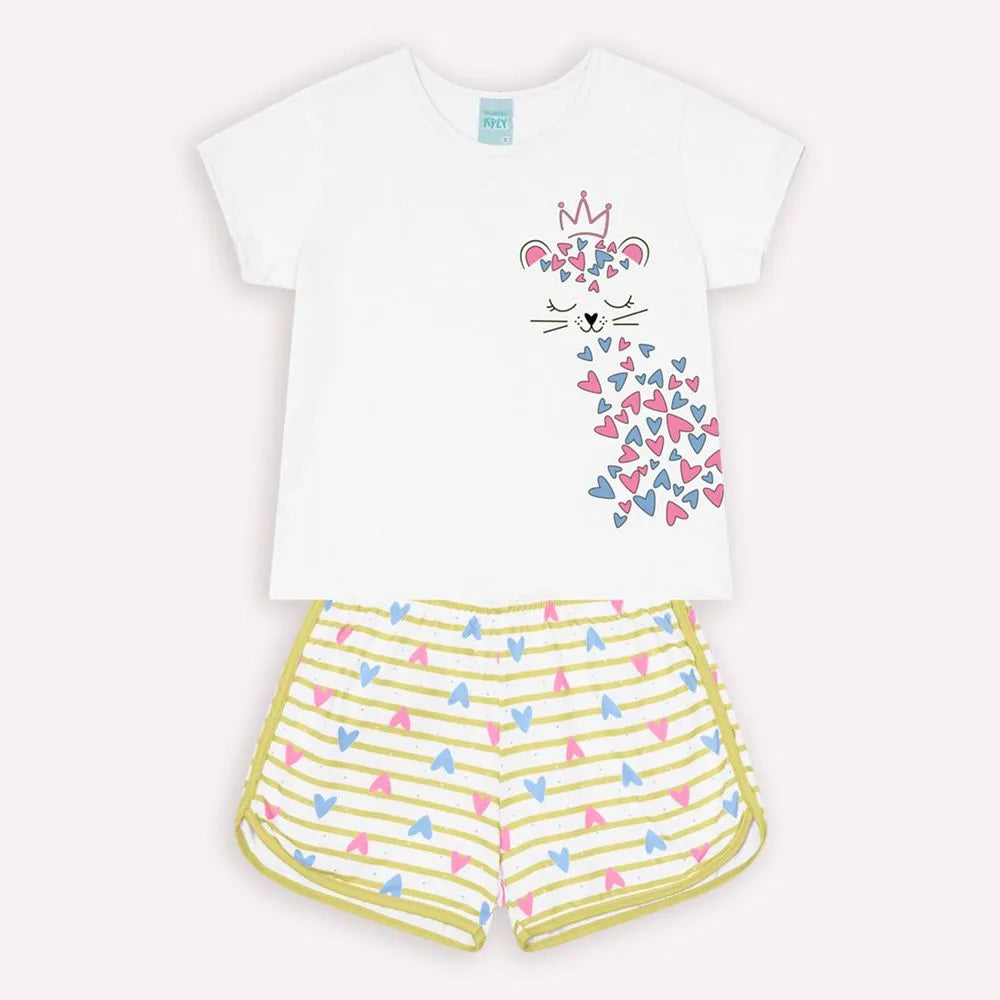 Pijama Gatinha Branco