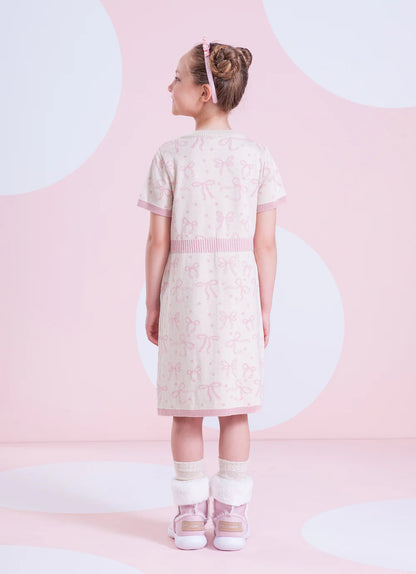 Vestido Infantil Tricot Laços Pituchinhus