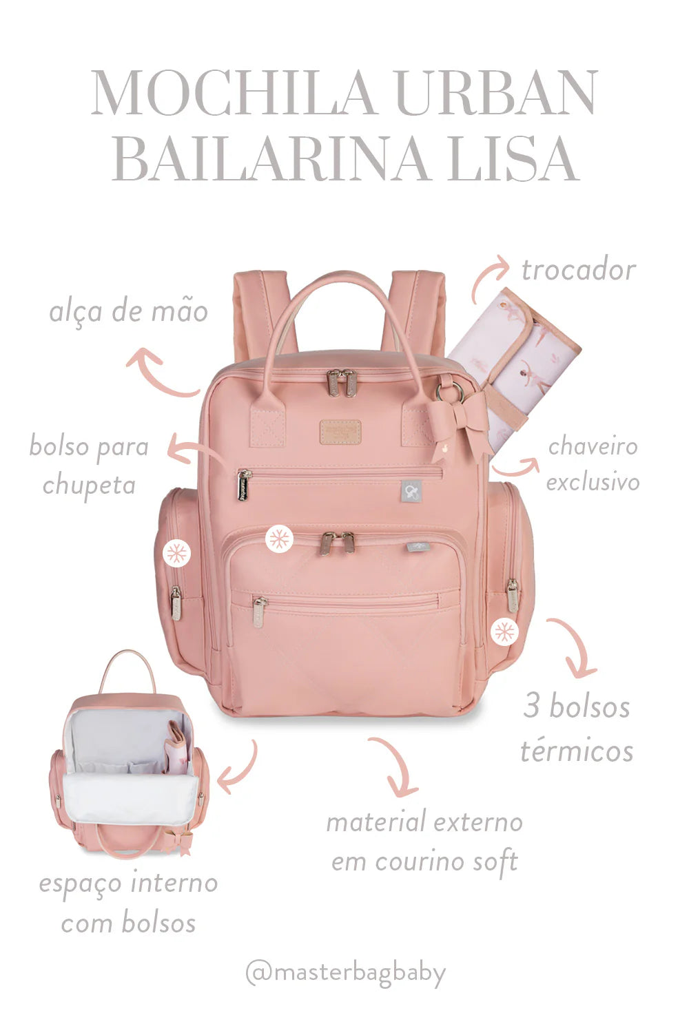 Mochila Urban Bailarina Rosê