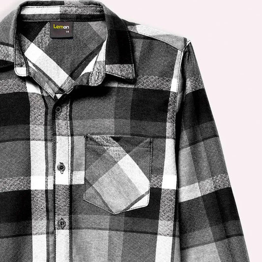 Camisa Xadrez Preto Lemon