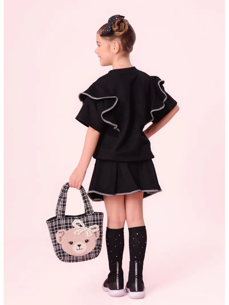 Blusa Moletom Babados Pituchinhus