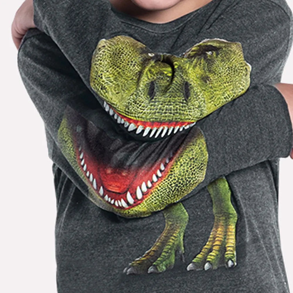 Pijama Dino Cinza
