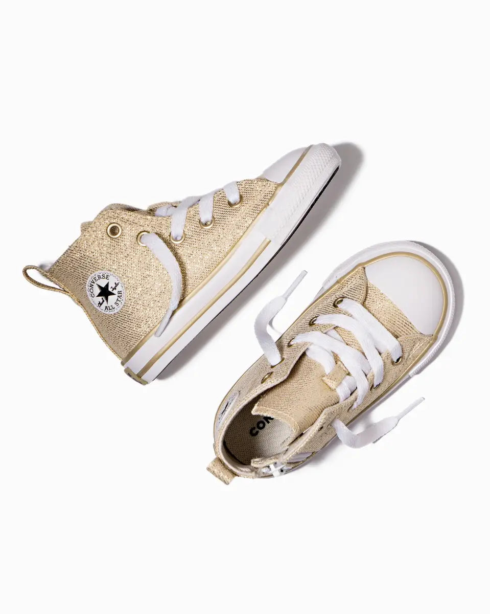 All Star Infantil Chuck Taylor Dourado Side Zip