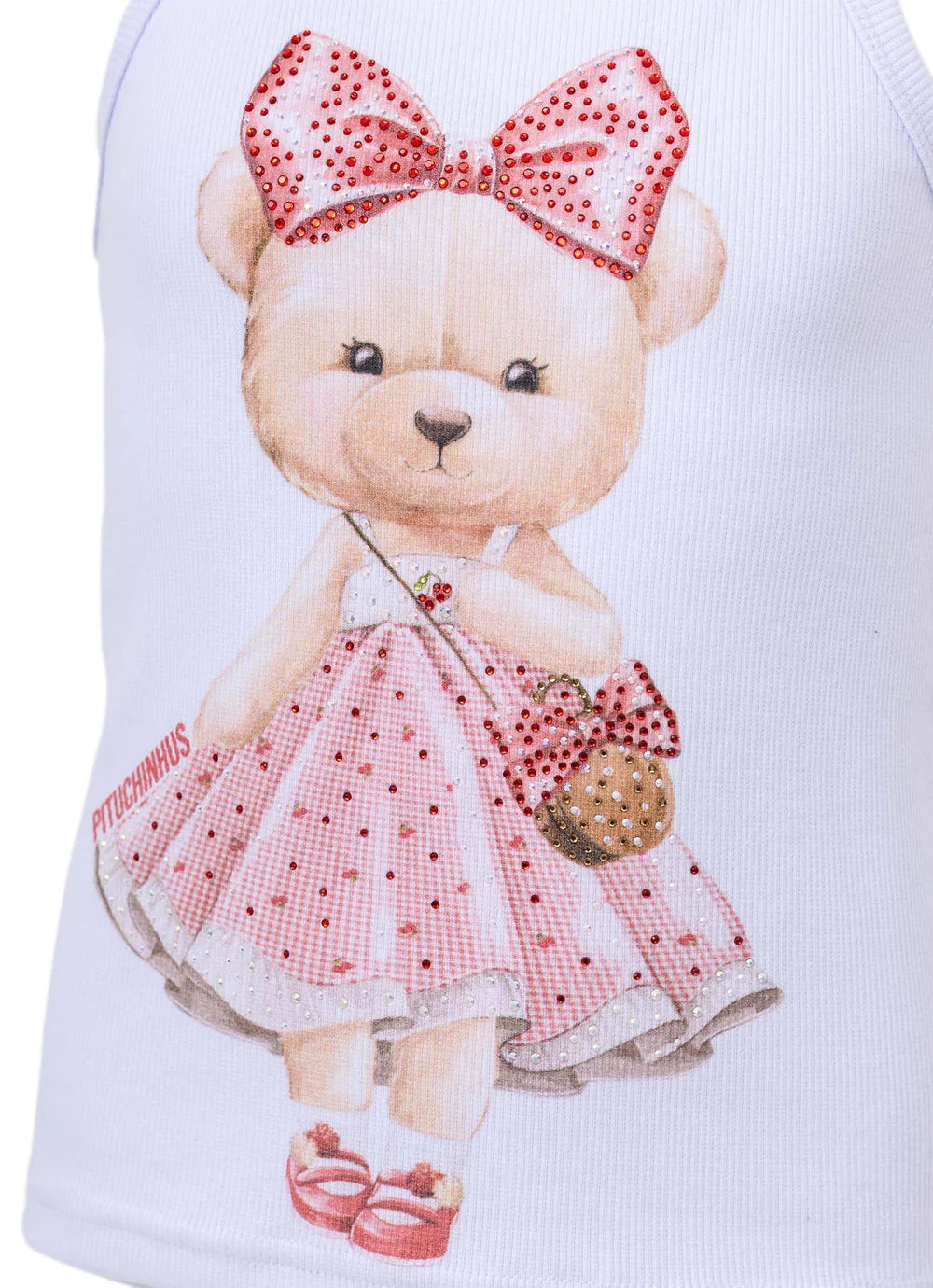 Blusa Infantil Alça Ursa Resort Pituchinhus