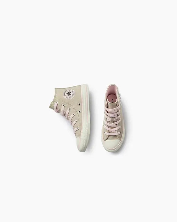 All Star Infantil Chuck Taylor Side Zip Canvas Bege