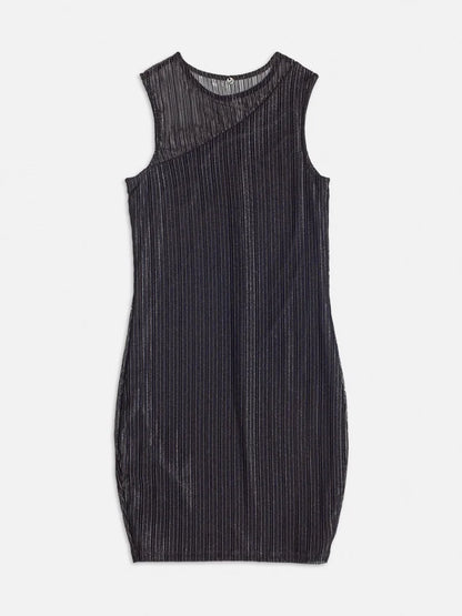 Vestido Tule Listrado Iam Authoria