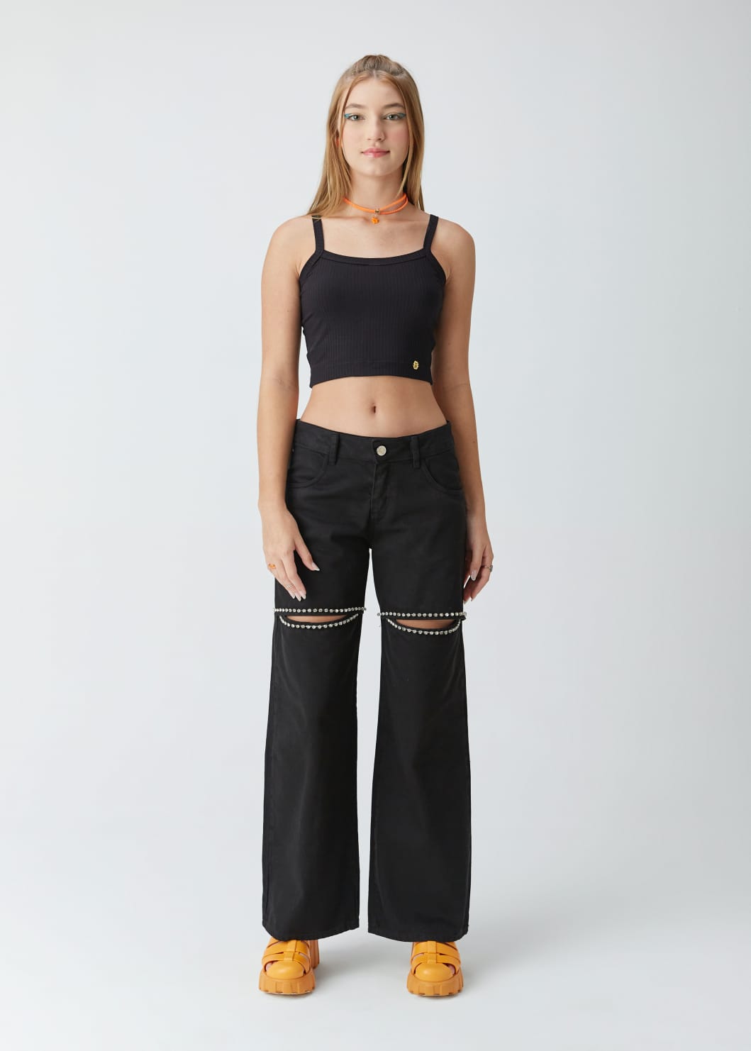 Cropped Malha Preto Two In