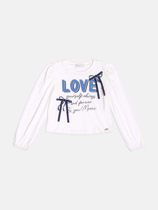 Blusa Infantil Love Lacinhos Momi