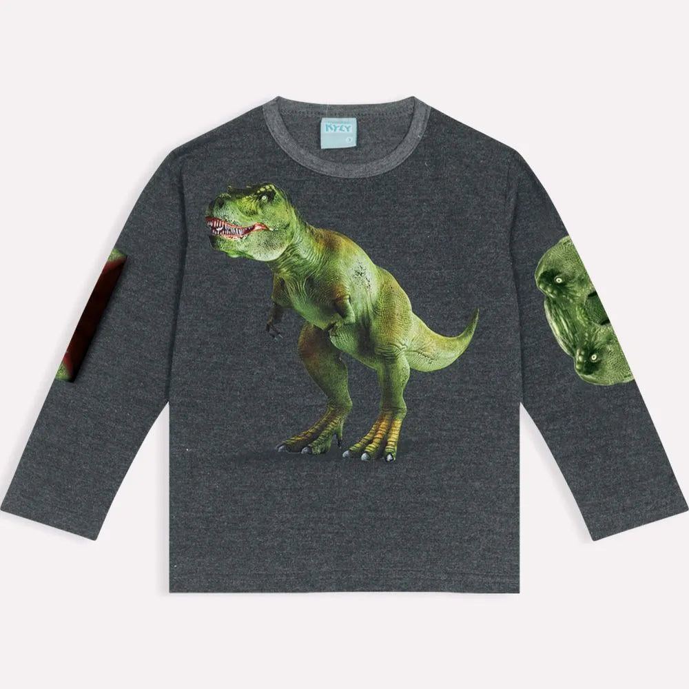 Pijama Dino Cinza