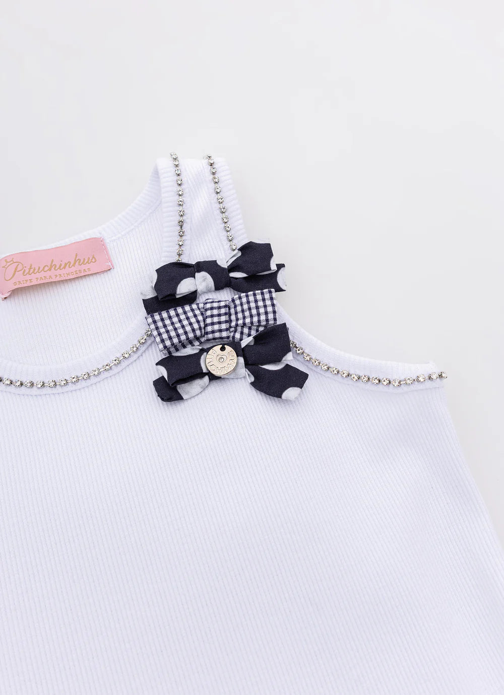 Vestido Infantil Babados Marinho Pituchinhus